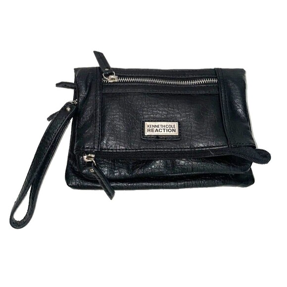Kenneth Cole Vintage Black Clutch Wallet Trifold Multi Pocket - Picture 1 of 7